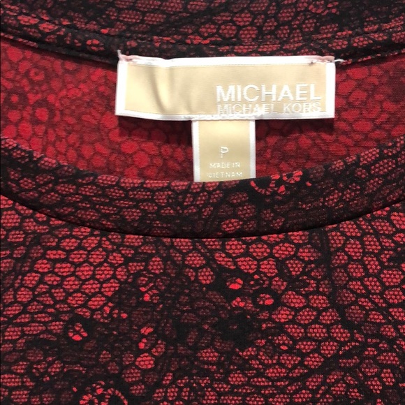 Michael Kors size P deep red/black dress. New! - Picture 4 of 4